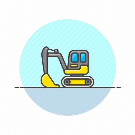 Construction, estate, excavator, real, tool, transport, vehicle icon - Download on Iconfinder