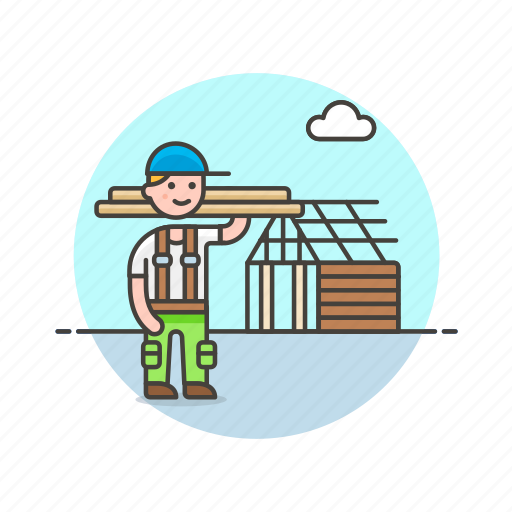 Building, construction, estate, house, real, man, worker icon - Download on Iconfinder