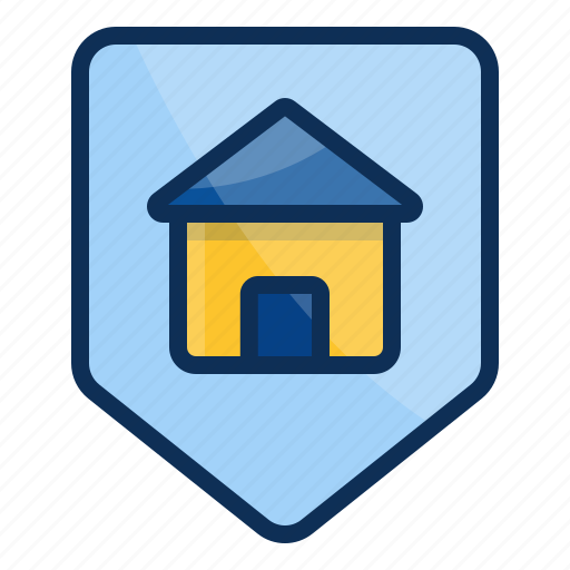 Architechture, building, house, realestate, shield, protection icon - Download on Iconfinder