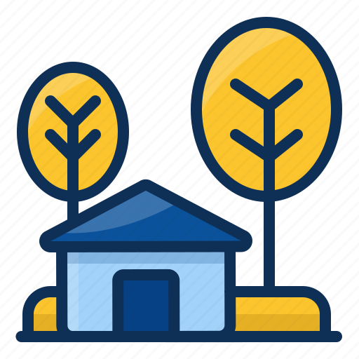 Architechture, building, house, realestate, area, tree, forest icon - Download on Iconfinder