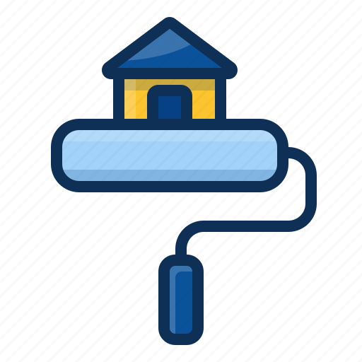 Architechture, building, house, realestate, repair, renovate, painted icon - Download on Iconfinder