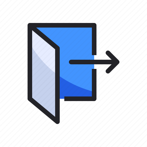 Door, estate, exit, log, open, out, real icon - Download on Iconfinder