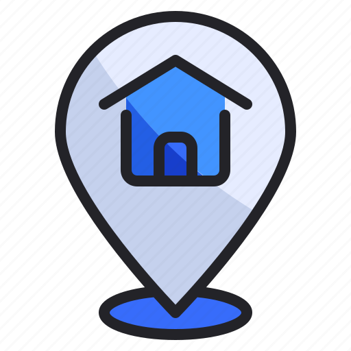 Estate, home, location, map, marker, pin, real icon - Download on Iconfinder