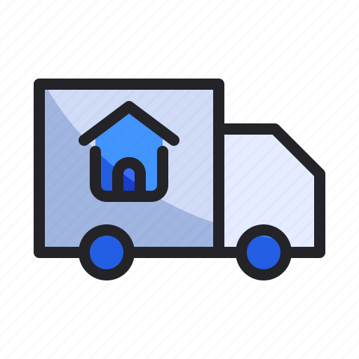 Delivery, estate, home, real, shopping, transportation, truck icon - Download on Iconfinder