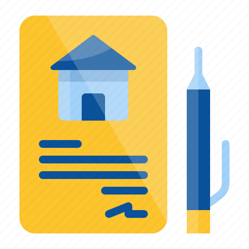 Building, house, document, signage, paper, estate icon - Download on Iconfinder