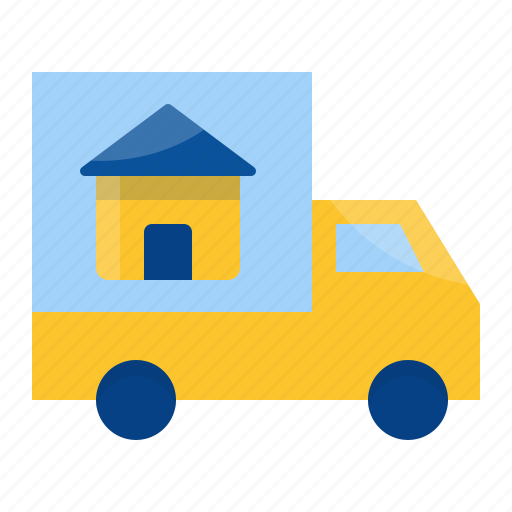 House, truck, delivery, car, home, shifting, mover icon - Download on Iconfinder