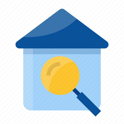 Building, house, search, finding, magnify, glass, estate icon - Download on Iconfinder
