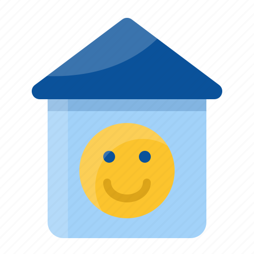 Building, house, smile, happy, good, real estate, face icon - Download on Iconfinder