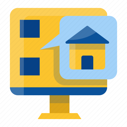 Building, house, realestate, advertising, online, searching, computer icon - Download on Iconfinder