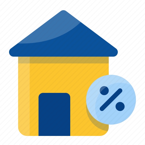 Building, house, percentage, interest, rate, property, real estate icon - Download on Iconfinder