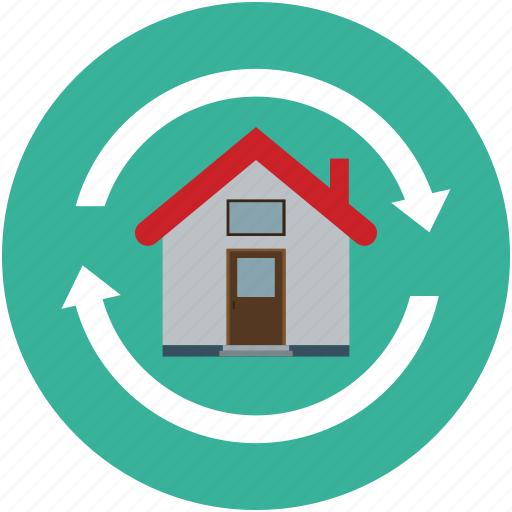 Replacement, rotation, shifting, house icon - Download on Iconfinder