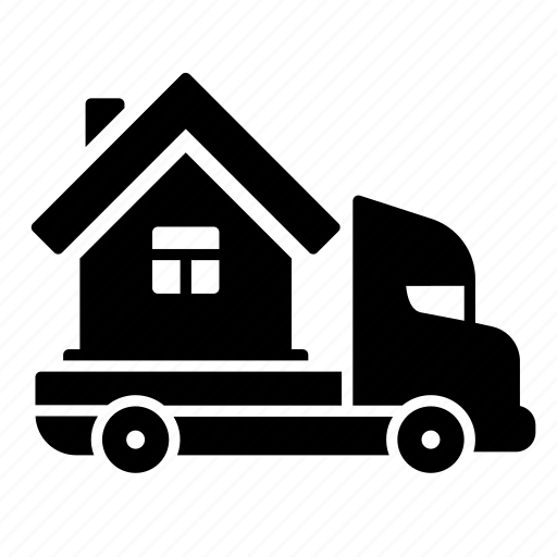 House, logistics, moving house, real estate, relocation, truck icon - Download on Iconfinder