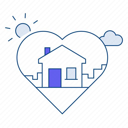 Dream house, aspiration, heartfelt abode, dream home symbol, housing dream, perfect home icon - Download on Iconfinder