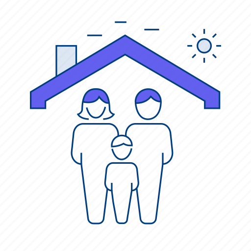 Icon, family, amily, house, home, happy living, family icon icon - Download on Iconfinder