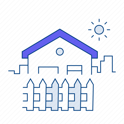 Home comfort, secure home, secured living, house fence icon - Download on Iconfinder