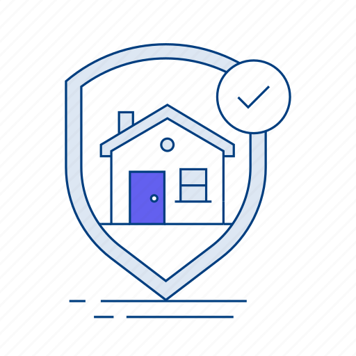 Property protection, home insurance, insurance coverage, house, home, shield, property icon - Download on Iconfinder
