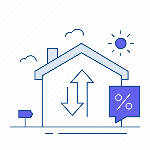 Interest rate, mortgage rates, interest rate indicator, mortgage finance icon - Download on Iconfinder