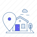 location, house, map pointer, property location, real estate mapping, location services, home, estate
