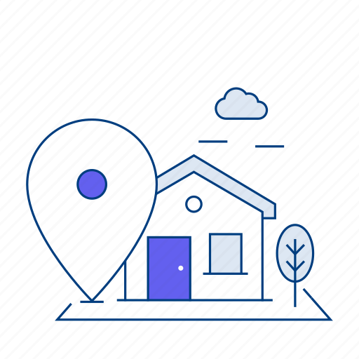 Location, house, map pointer, property location, real estate mapping, location services, home icon - Download on Iconfinder