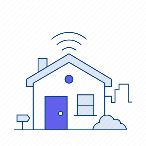 Smart, house, smart house, smart home innovation, connected living, home automation, modern residences icon - Download on Iconfinder