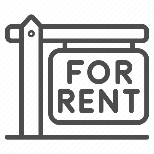 Real estate, sign, real estate sign, for rent, for rent sign, renting icon - Download on Iconfinder