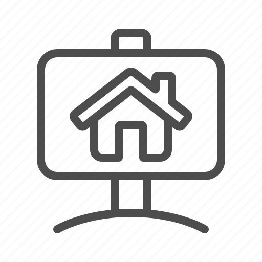 Sign, real estate, real estate sign, house, for sale icon - Download on Iconfinder