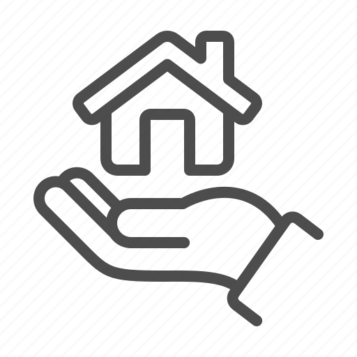 Real estate, realtor, hand, house, home icon - Download on Iconfinder