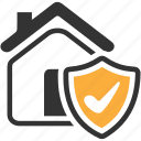 home, house, insurance, security, shield icon
