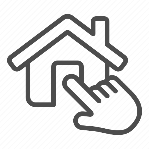 House, hand, finger, real estate icon - Download on Iconfinder