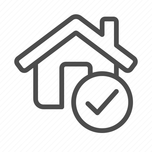 Real estate, house, home, checkmark, check mark icon - Download on Iconfinder