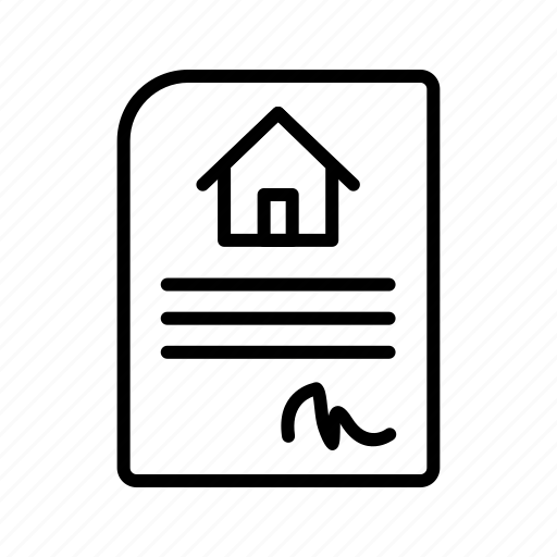 Contract, house, document icon - Download on Iconfinder