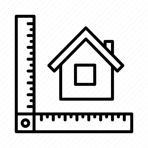 Architect, construction, house measurement, house sizes, ruler icon - Download on Iconfinder