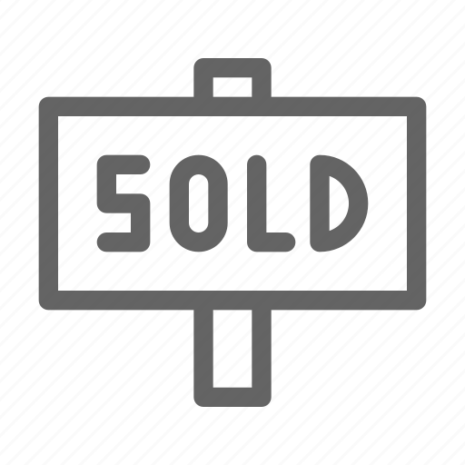 House, sign, sold icon - Download on Iconfinder