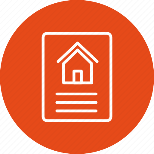 Document, contract, house icon - Download on Iconfinder
