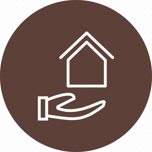 House on hand, house in hand, mortgage icon - Download on Iconfinder