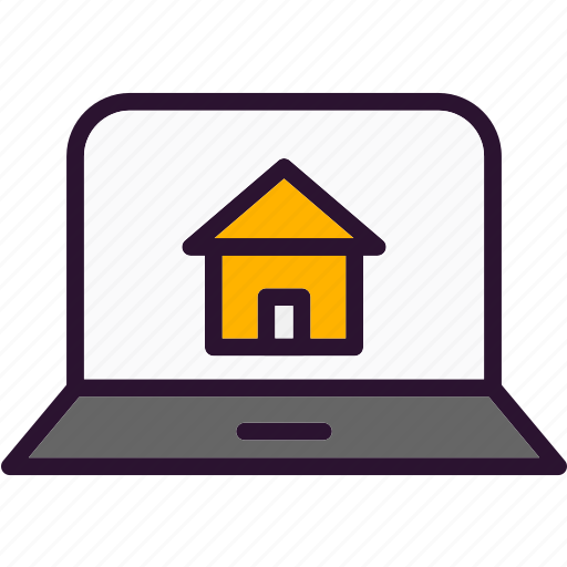 Home, house, laptop, real estate icon - Download on Iconfinder