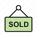 sold, offer, sign