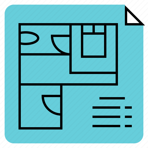 Architecture, blue, design, floor, plan, print icon - Download on Iconfinder