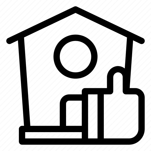 Business, house, like, property, real estate, thumb, up icon - Download on Iconfinder