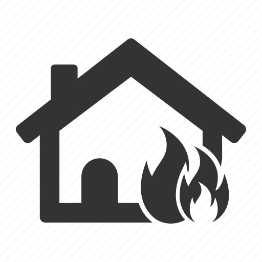 Fire, flame, home, house, insurance, property icon - Download on Iconfinder