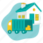 home delivery, delivery, estate, home, moving, residential, truck, vehicle 
