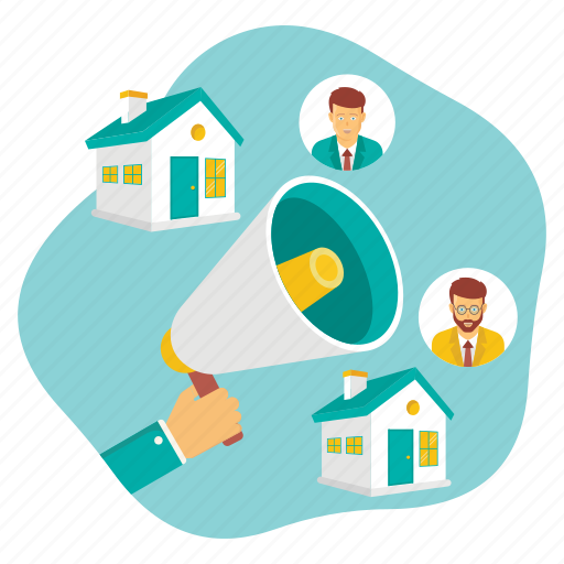 Advertisement, announcement, business, marketing, people, property, house icon - Download on Iconfinder