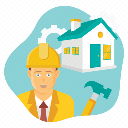 Builder, constructor, house, property, realestate, repairing, worker icon - Download on Iconfinder
