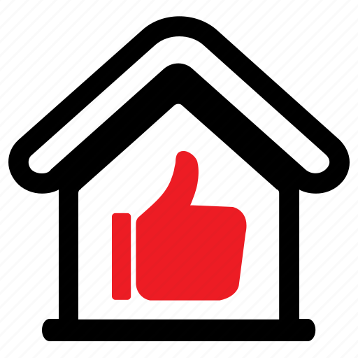 Building, home, house, like, property, thumb up icon - Download on Iconfinder