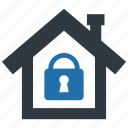 home, locked, building, estate, real, secure, protection 