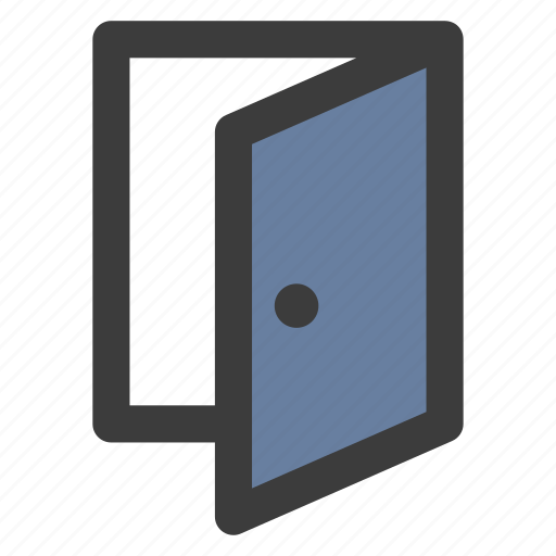 Door, exit, open door icon - Download on Iconfinder