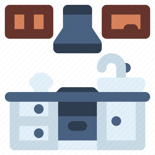 Kitchen, room, cooking, cupboard, stove, furniture, home icon - Download on Iconfinder