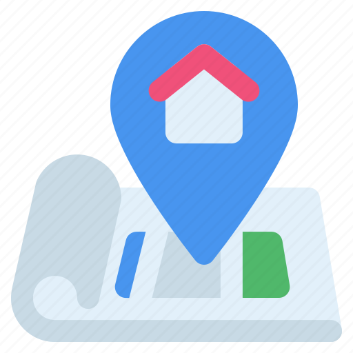 Navigator, house, location, property, map, home, apartment icon - Download on Iconfinder