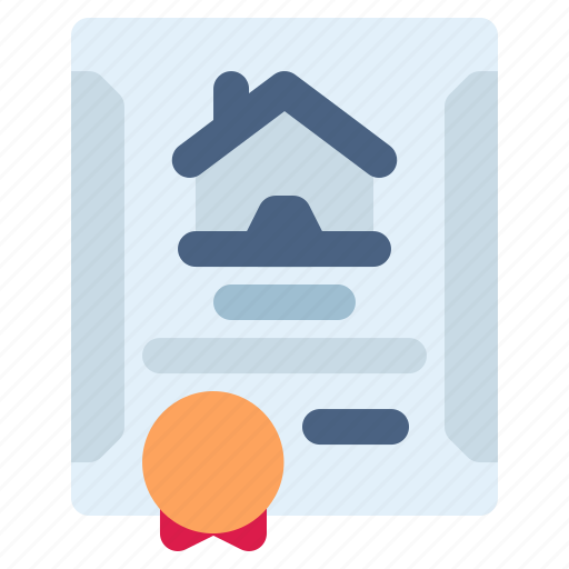 House, certificated, property, document, agreement, signature, legal icon - Download on Iconfinder