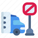 no, truck, sign, forbidden, lorry, transport, transportation, car, parking